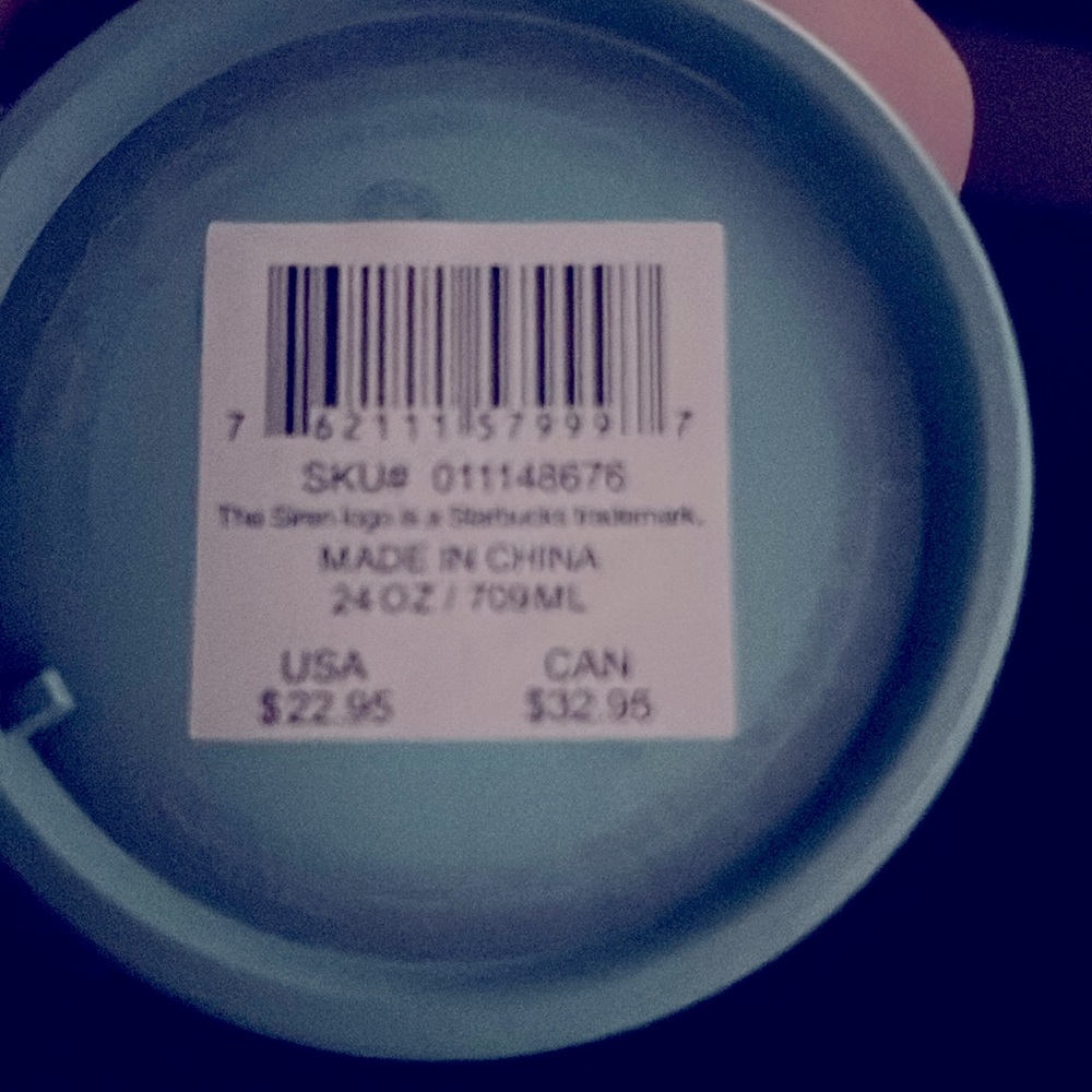 Starbucks 24oz Valentine Release tumbler blue and pink new - Picture 3 of 4